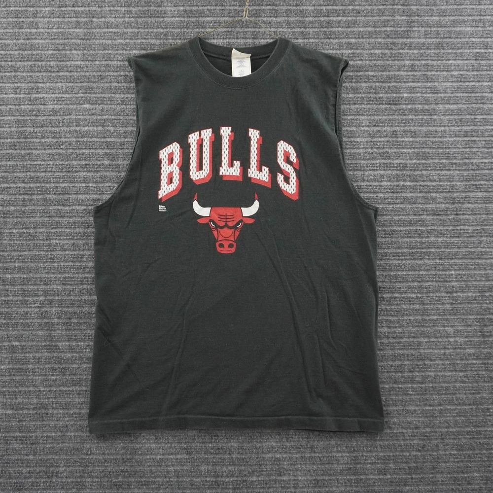 Vintage 90s Pro Player Chicago Bulls Scottie Pippen Muscle Tee Mens XL Black NBA